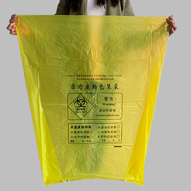 Saco de lixo descartável anti-infeccioso anti-infeccioso fabricante profissional saco de lixo hospitalar para resíduos médicos